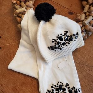 Talbott jeweled hat and scarf set